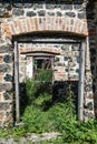 Window and doorway on an old ruin. Royalty Free Stock Photo