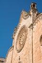 Window on facade of the cathedral of Ostuni Italy Royalty Free Stock Photo