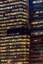 Window facade office building night