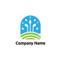 Window farm logo vector concept icon, element, and template for company