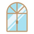 Window flat icon, Furniture and interior