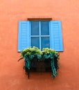 Window and flower box Royalty Free Stock Photo
