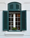 Window and flowerbox Royalty Free Stock Photo