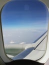 Window on plane Royalty Free Stock Photo