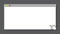 Window form blank on grey for banner background, template window frame, copy space, mock-up display social for user website