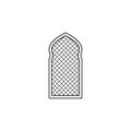 window frame arabic icon. Element of Arab culture icon for mobile concept and web apps. Thin line icon for website design and dev