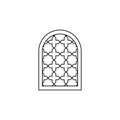 window frame arabic icon. Element of Arab culture icon for mobile concept and web apps. Thin line icon for website design and dev