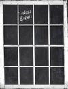 Window Frame Chalkboard - Today`s Events
