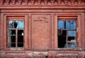 Window frames with the broken glasses Royalty Free Stock Photo