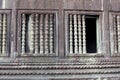 Window frames pillars details, ancient Angkor Wat Royalty Free Stock Photo