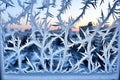 window frost patterns intricate frost patterns on the windowpane Royalty Free Stock Photo