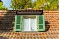 Window and garret roof