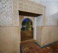 Window of Hall of Muqarnas at Nasrid Palaces of Alhambra - Granada, Andalusia, Spain Royalty Free Stock Photo