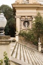 Window with Head in Park of National Museum in Barcelona Royalty Free Stock Photo