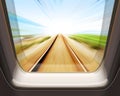 Window of high speed train Royalty Free Stock Photo