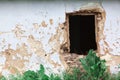 Window hole in the wall Royalty Free Stock Photo
