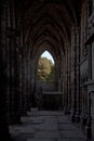 Window in Holyrood Abbey Ruins Royalty Free Stock Photo