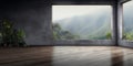 Window home for nature view for relax copy space blurred background Royalty Free Stock Photo