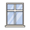 Window house closed isolated icon