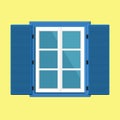 Window illustration. Flat design. Vector illustration.