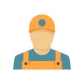 Window installation worker icon flat isolated vector Royalty Free Stock Photo