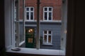 WINDOW FROM INTERIOR OF THE HOUSE, COPENHAGUE, DENMARK, MARCH 2019