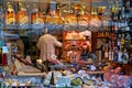 Window of an Italian deli in Rome Italy