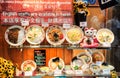 Window of a Japanese restaurant in Tokyo