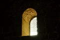Window with lattice in the castle Royalty Free Stock Photo