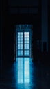 A window while light is falling straight inside the room. Royalty Free Stock Photo