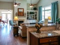 Window Light on Hardwood Floors and Granite Countertops