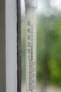 Window liquid alcohol thermometer