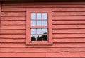 Window in log cabin