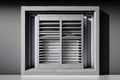 window with louver design that opens and closes to provide natural ventilation