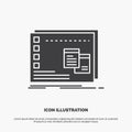 Window, Mac, operational, os, program Icon. glyph vector gray symbol for UI and UX, website or mobile application Royalty Free Stock Photo