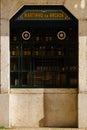 Window of the Martinho da Arcada, Portuguese restaurant in Lisbon, Portugal