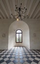 Medici Gallery at Chateau de Chenonceau, overlooking the River Cher at Chenonceaux in the Loire Valley, France. Royalty Free Stock Photo