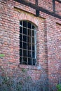 Old window with broken panes Royalty Free Stock Photo