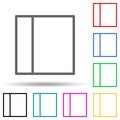 window multi color style icon. Simple thin line, outline  of web icons for ui and ux, website or mobile application Royalty Free Stock Photo