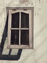 artistic old Window in my house sukorejo Royalty Free Stock Photo