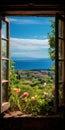 A Cinematic Window View Of Tuscany\'s Lush Mediterranean Landscapes