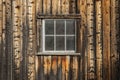 Window of an old barn with aged weathered wood Royalty Free Stock Photo