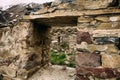 Window Of Old Dilapidated Ruined House In Ketrisi Village In Truso Gorge Royalty Free Stock Photo