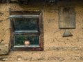 Window On An Old Ethno Vintage House In Balkans Southern Europe Royalty Free Stock Photo