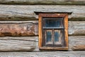 Window in the old log house Royalty Free Stock Photo