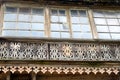 Window of old residential wooden building. Royalty Free Stock Photo