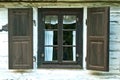 Window of a old wooden cottage Royalty Free Stock Photo