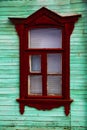 Window in an old wooden house Royalty Free Stock Photo