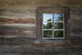 Window of old wooden house