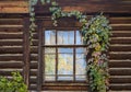 Window of an old wooden house Royalty Free Stock Photo